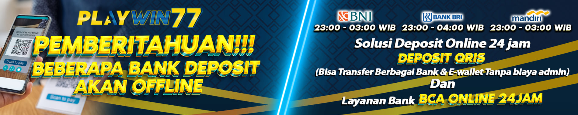 PEMBERITAHUAN 3 BANK OFFLINE
